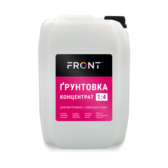 Ґрунтовка «Концентрат 1:4», FRONT, безбарвна, 10л.